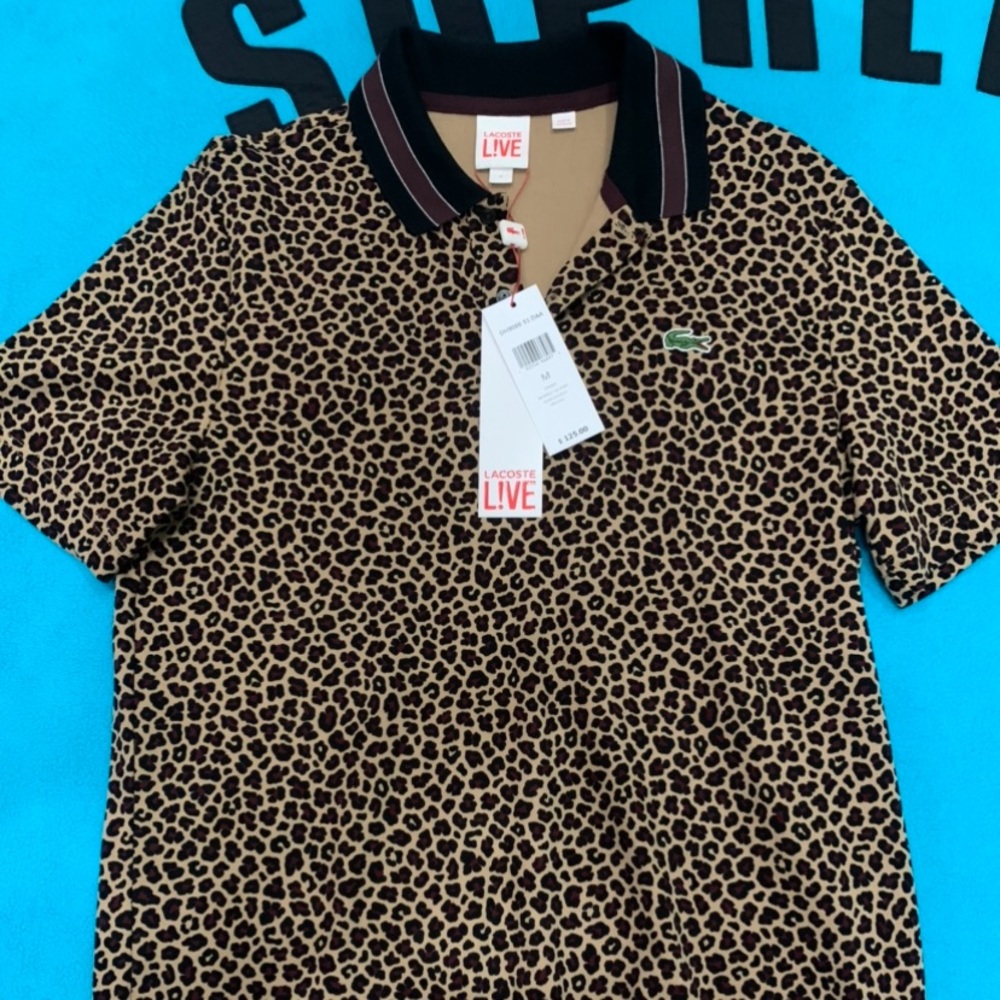 Lacoste leopard polo